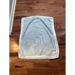 LITTLE GIRAFFE Baby Security Blanket Lovey Light Blue Chenille Satin Trim